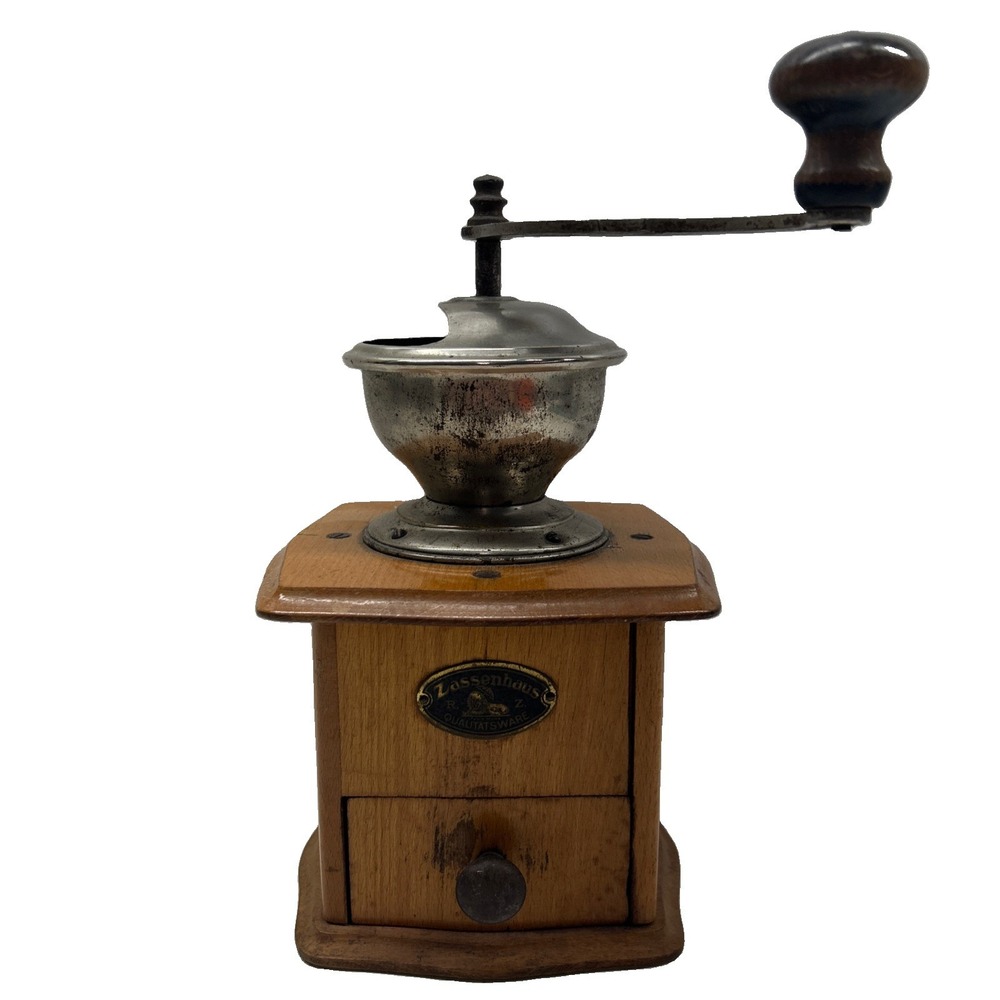 Vintage Zassenhaus RZ German Wood Hand Crank Coffee Grinder Mill QualitΓ€tsware